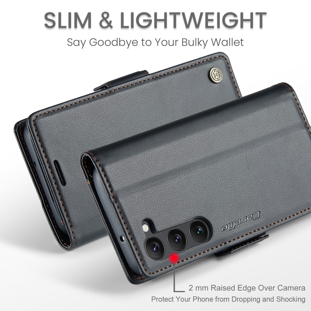 CASEME CASEME Galaxy S24 Fodral RFID Slim Läder Svart