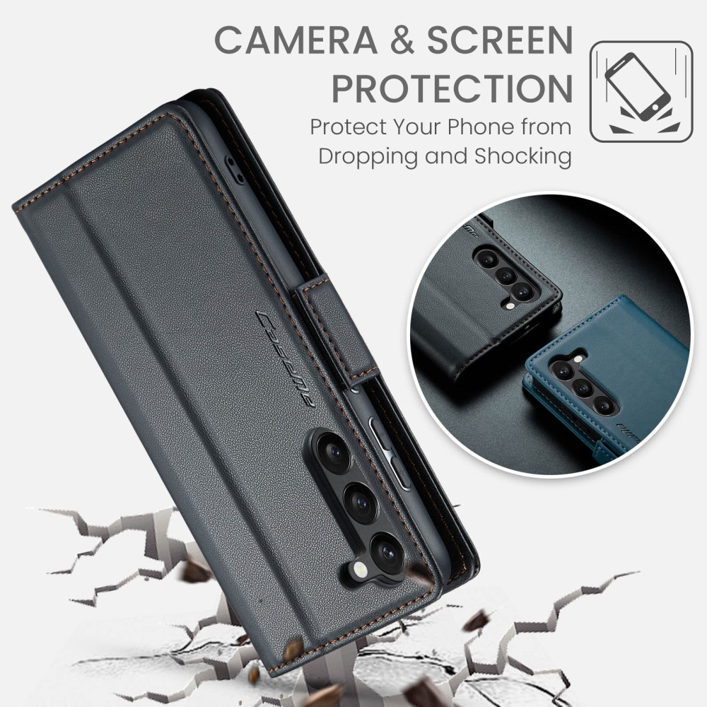 CASEME CASEME Galaxy S24 Fodral RFID Slim Läder Svart