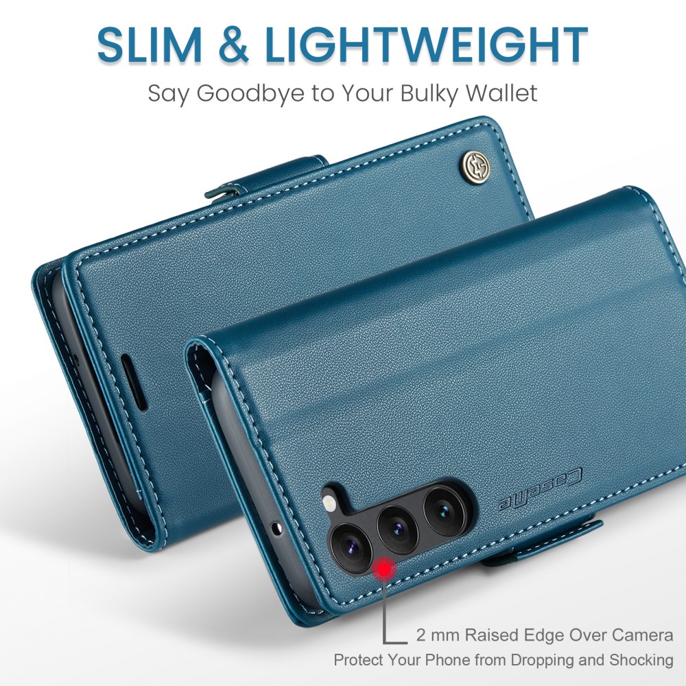 CASEME CASEME Galaxy S24 Fodral RFID Slim Läder Blå