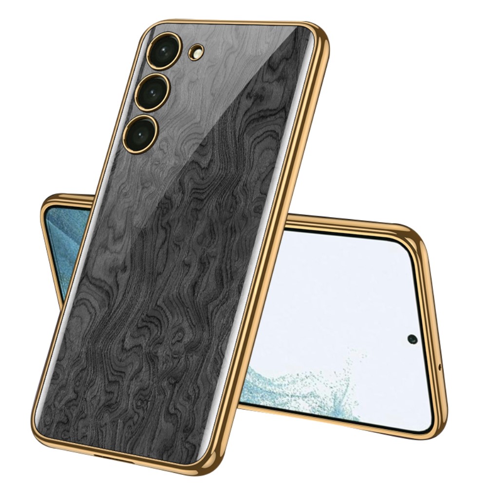GKK GKK Galaxy S24 Skal Härdat Glas Electroplate Träfi