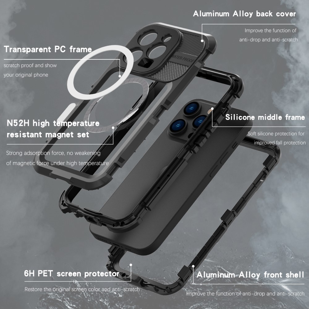 ShellBox ShellBox iPhone 14 Pro Max MagSafe IP68 Aluminium Vattentät Skal