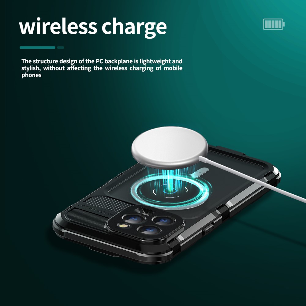 ShellBox ShellBox iPhone 15 Pro MagSafe IP68 Aluminium Vattentät Skal Svart