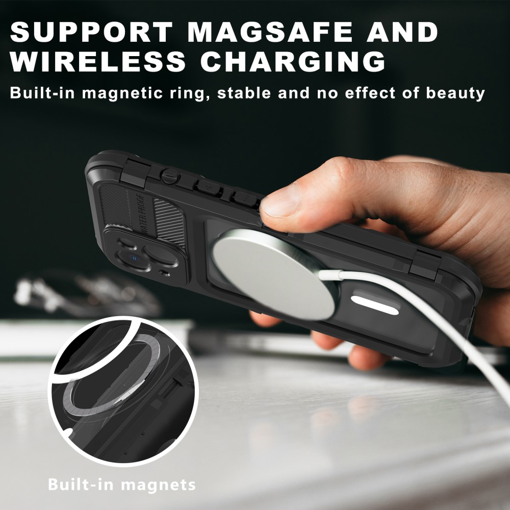 ShellBox ShellBox iPhone 14 MagSafe IP68 Aluminium Vattentät Skal Svart