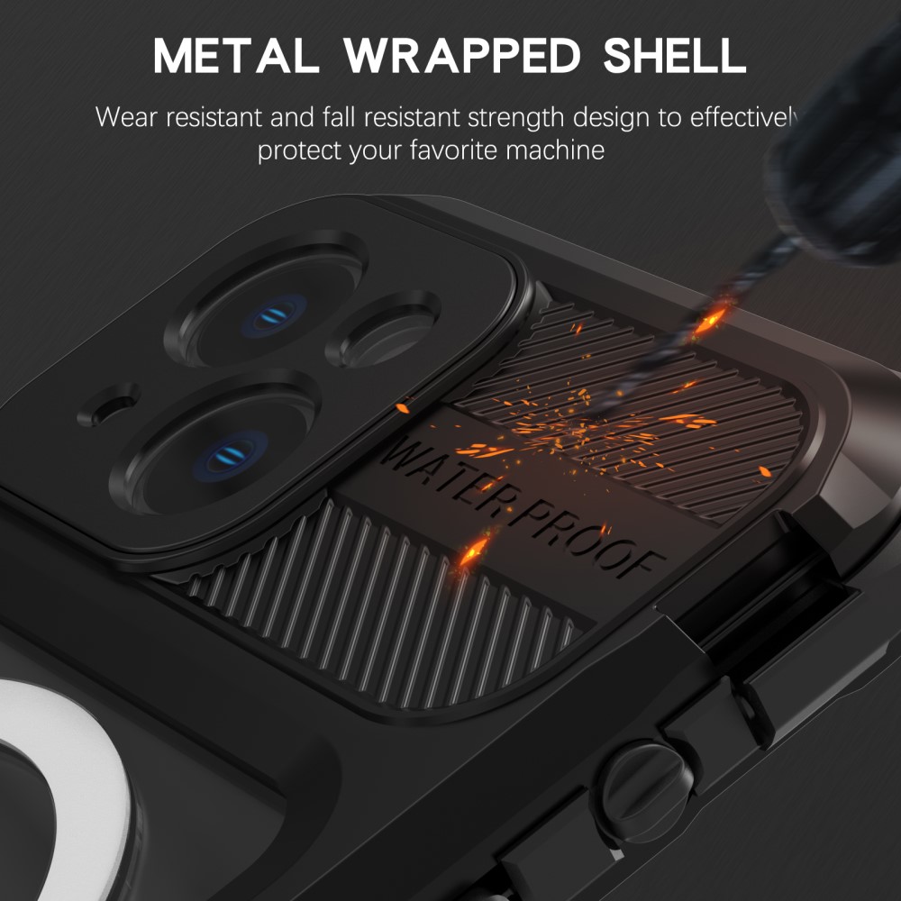 ShellBox ShellBox iPhone 14 MagSafe IP68 Aluminium Vattentät Skal Svart