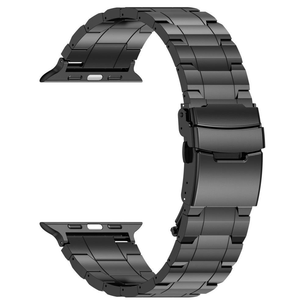  Apple Watch 42/44/45/46/49 mm Armband Steel Titanium Svart