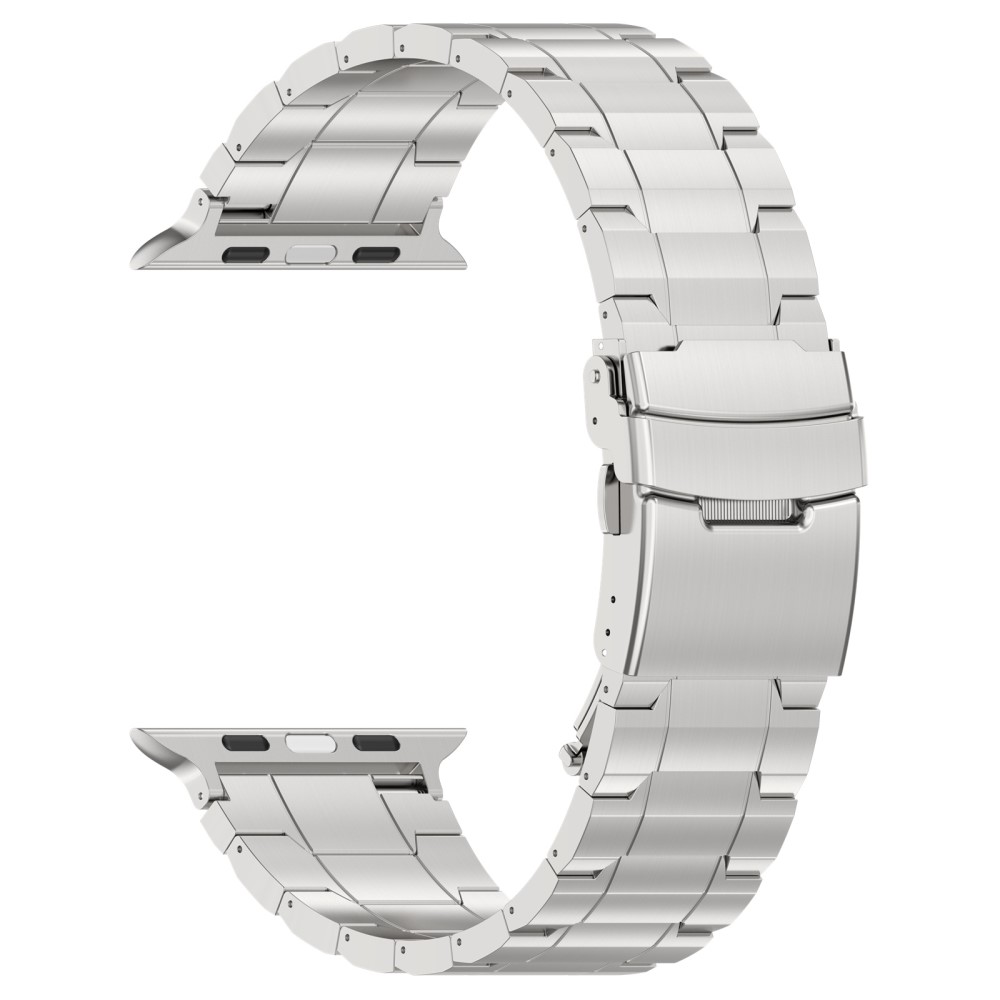  Apple Watch 42/44/45/46/49 mm Armband Steel Titanium Silver