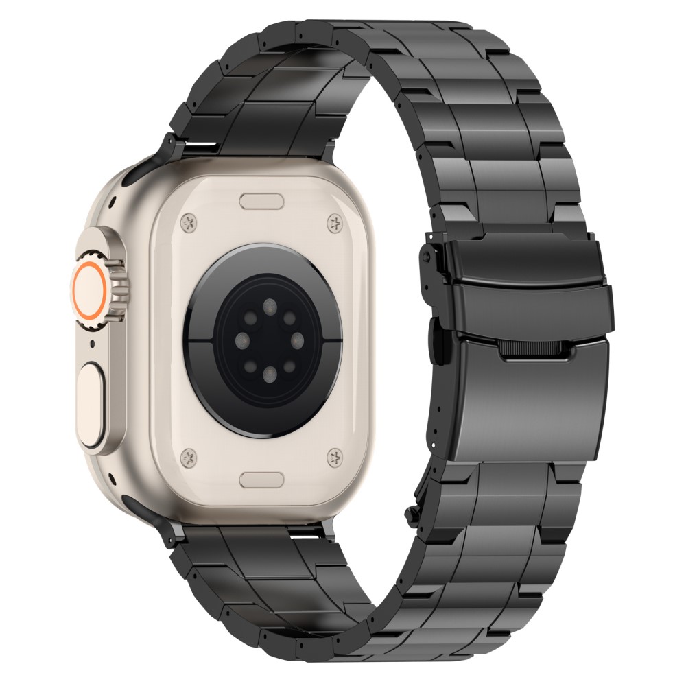  Apple Watch 42/41/40/38 mm Armband Steel Titanium Svart