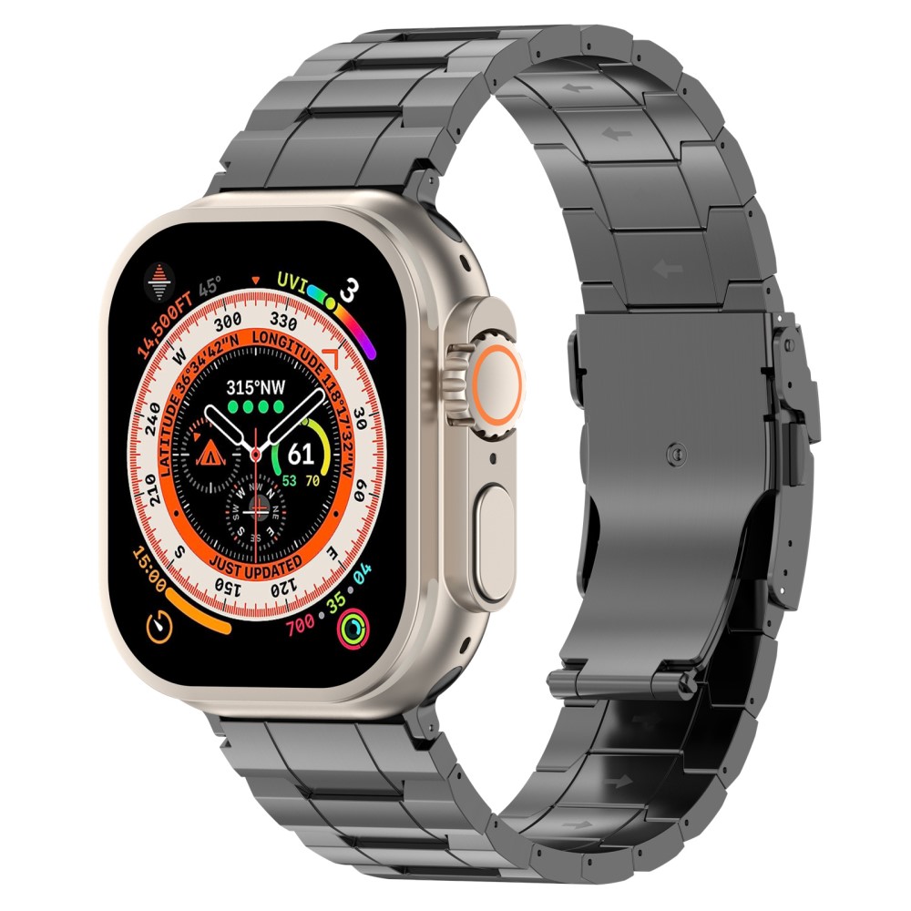 Apple Watch 42/41/40/38 mm Armband Steel Titanium Grå