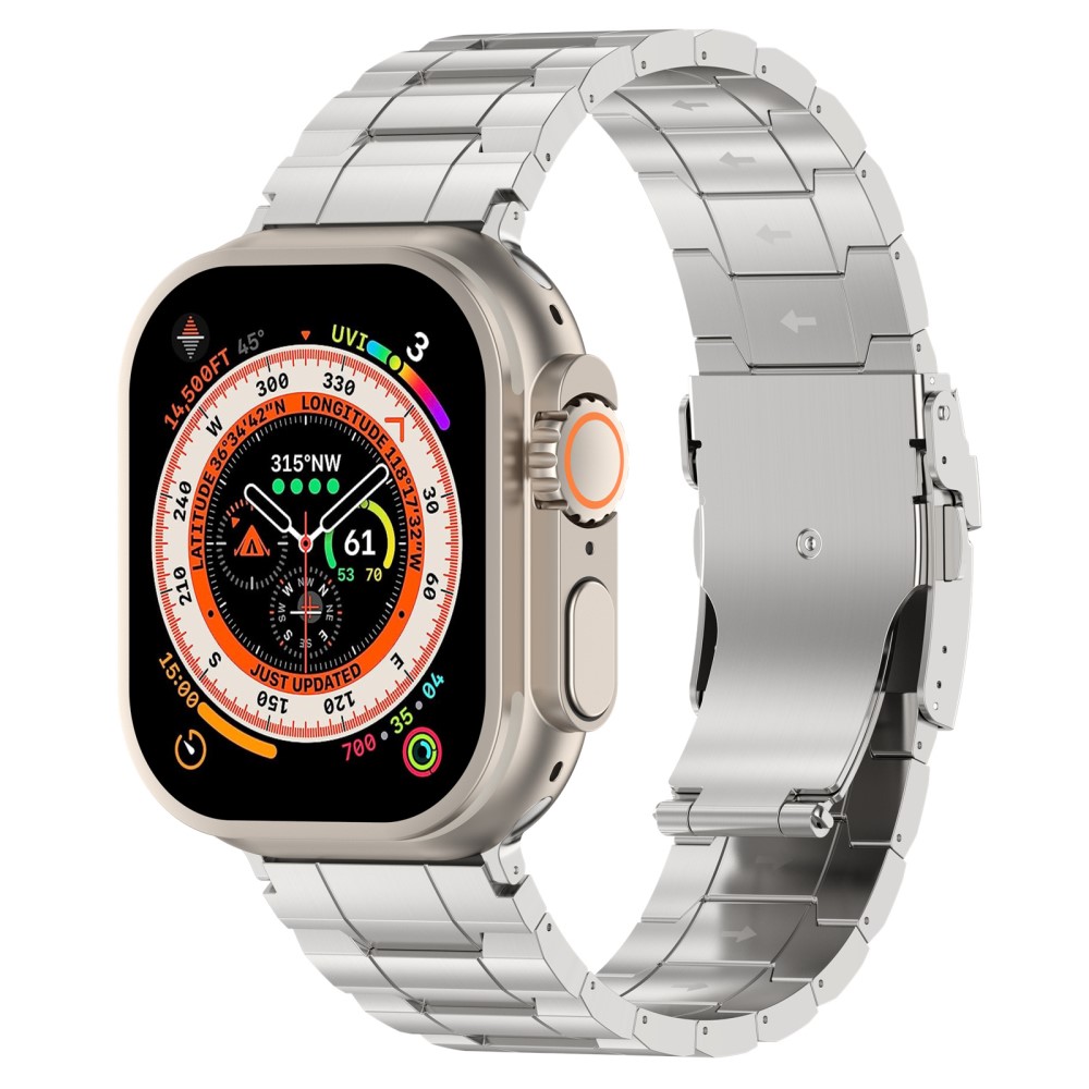  Apple Watch 42/41/40/38 mm Armband Steel Titanium Silver