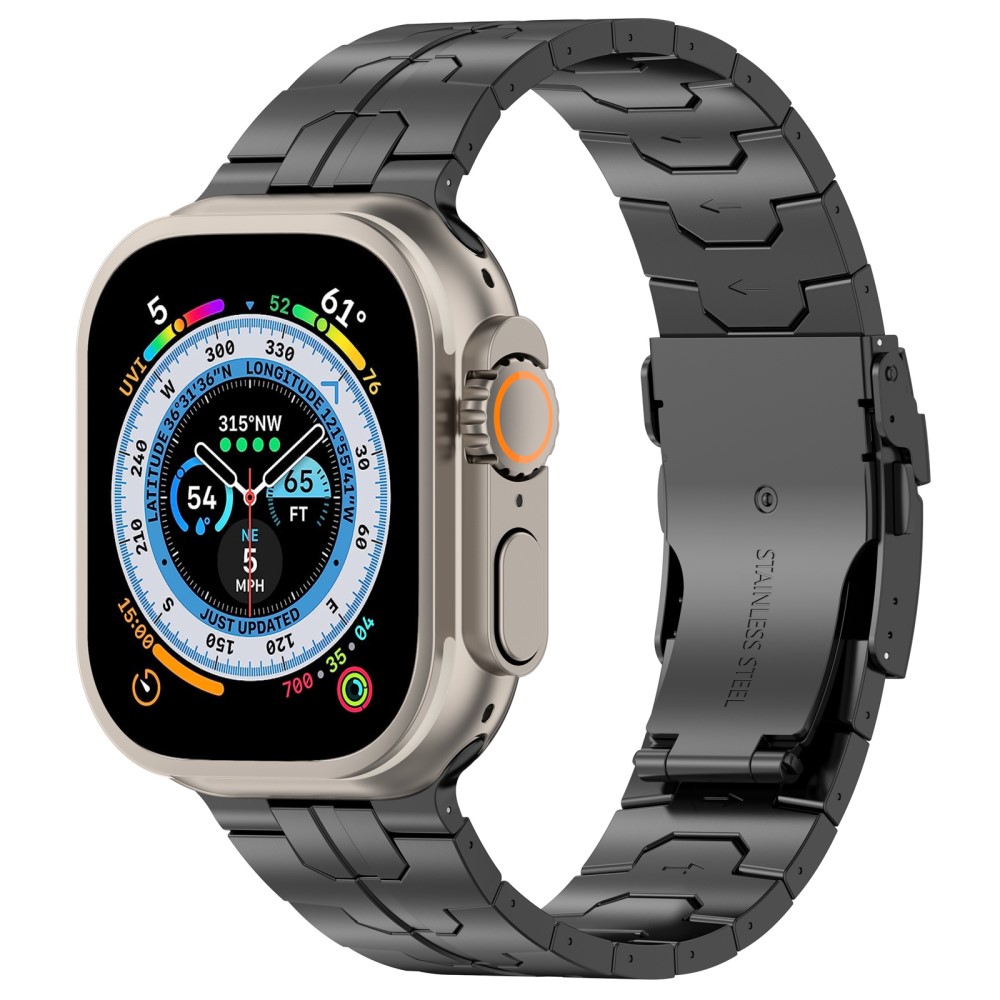  Apple Watch 42/41/40/38 mm Armband Steel Svart