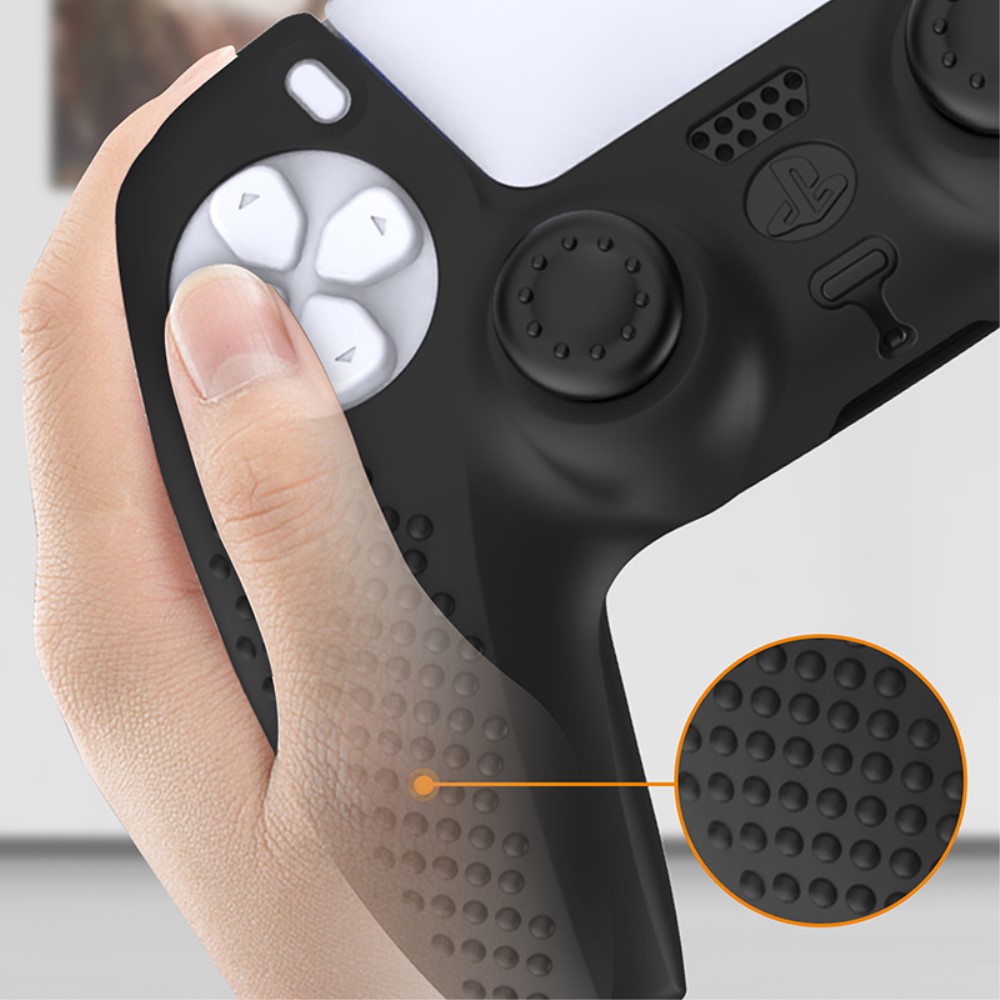  PlayStation 5 Grip Skal Silikon Svart