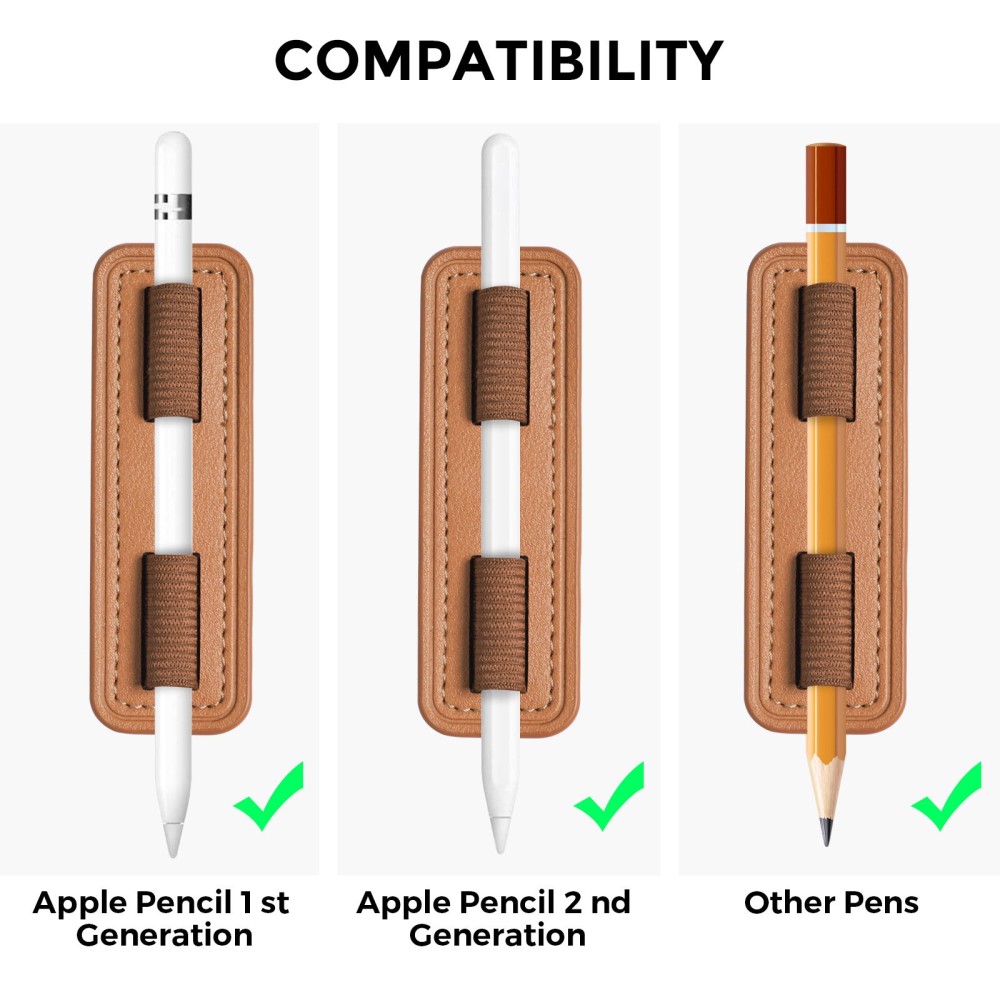 AHASTYLE AHASTYLE Universal Stylus Pennhållare I PU-Läder Brun