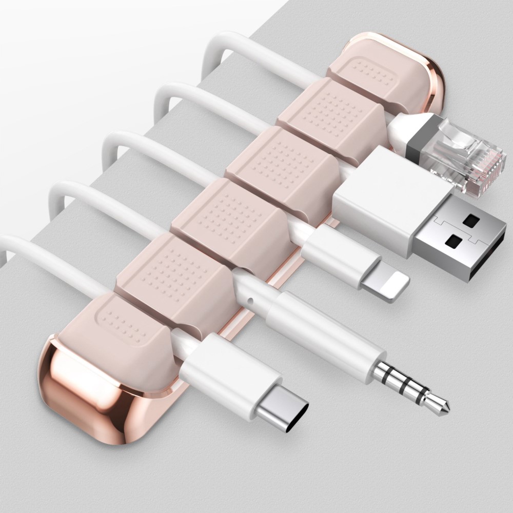 AHASTYLE AHASTYLE 5-Port Kabel Hållare/Organiserare I Aluminium/Silikon