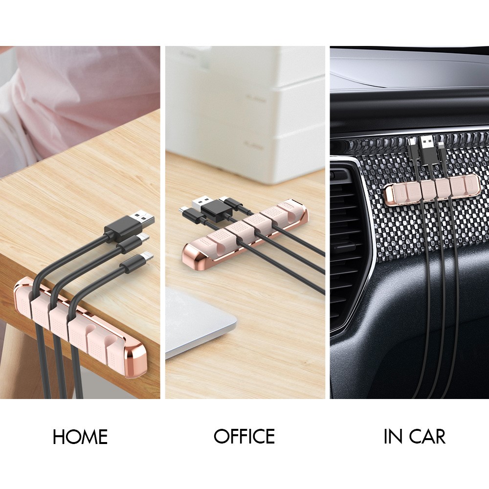 AHASTYLE AHASTYLE 5-Port Kabel Hållare/Organiserare I Aluminium/Silikon