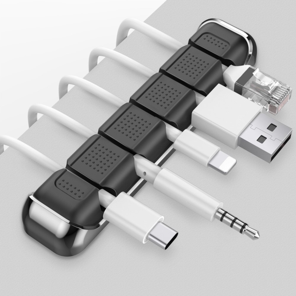 AHASTYLE AHASTYLE 5-Port Kabel Hållare/Organiserare I Aluminium/Silikon