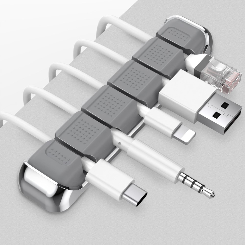 AHASTYLE AHASTYLE 5-Port Kabel Hållare/Organiserare I Aluminium/Silikon