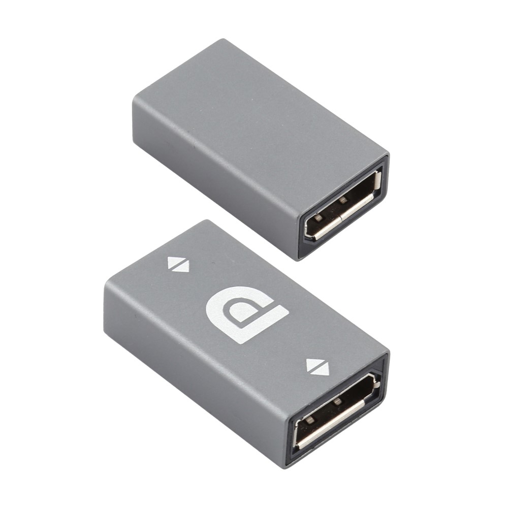  DisplayPort Hona till DisplayPort Hona Förlängning Adapter Grå