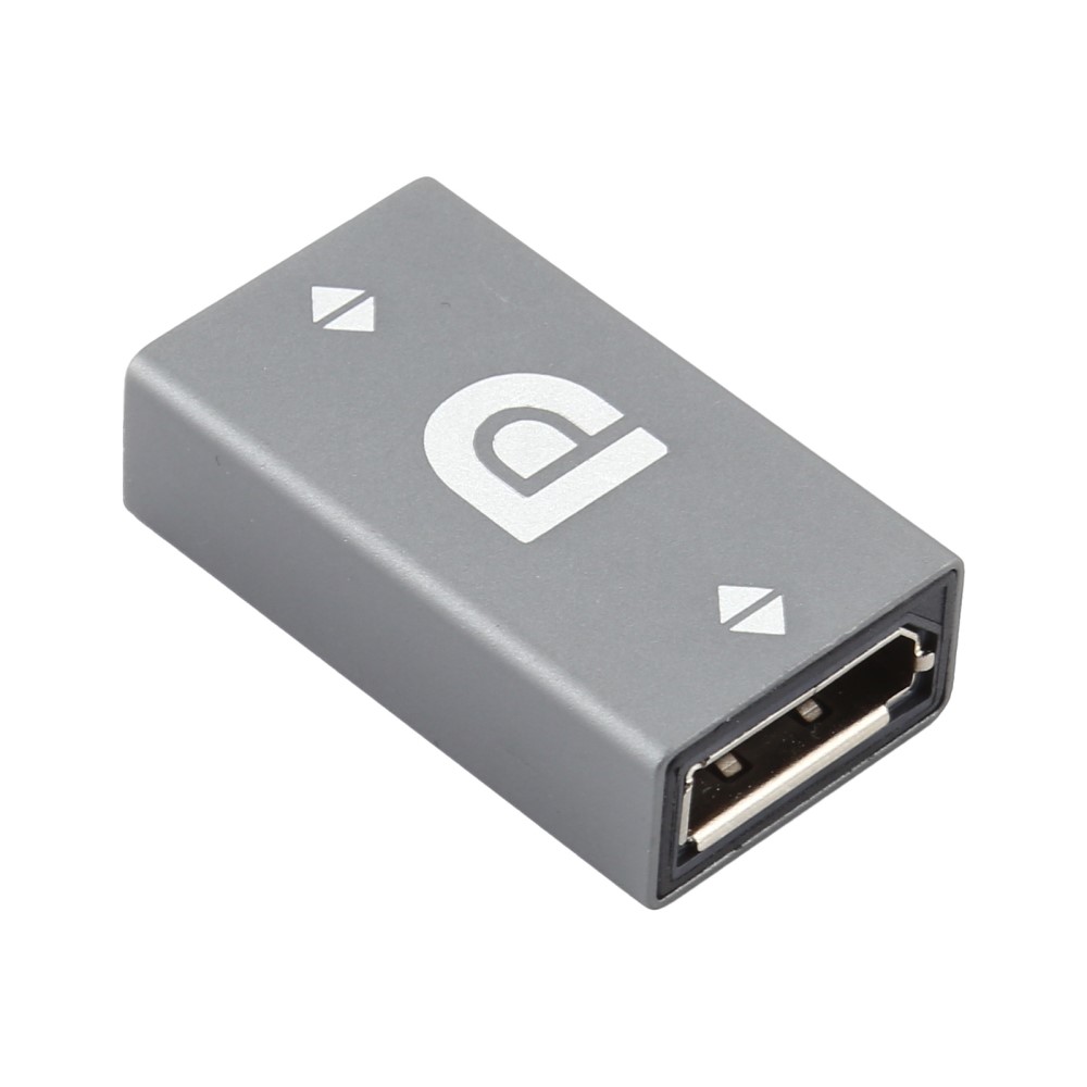  DisplayPort Hona till DisplayPort Hona Förlängning Adapter Grå