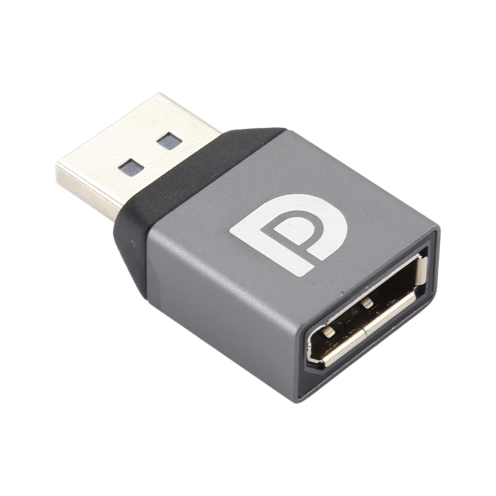  DisplayPort Hona till DisplayPort Hane Adapter Grå