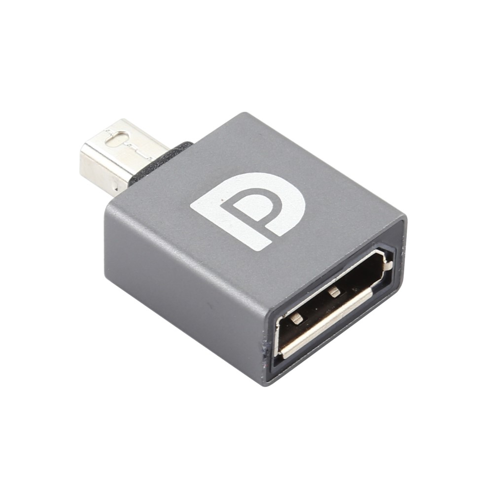  DisplayPort Hona till Mini DisplayPort Hane Adapter Grå