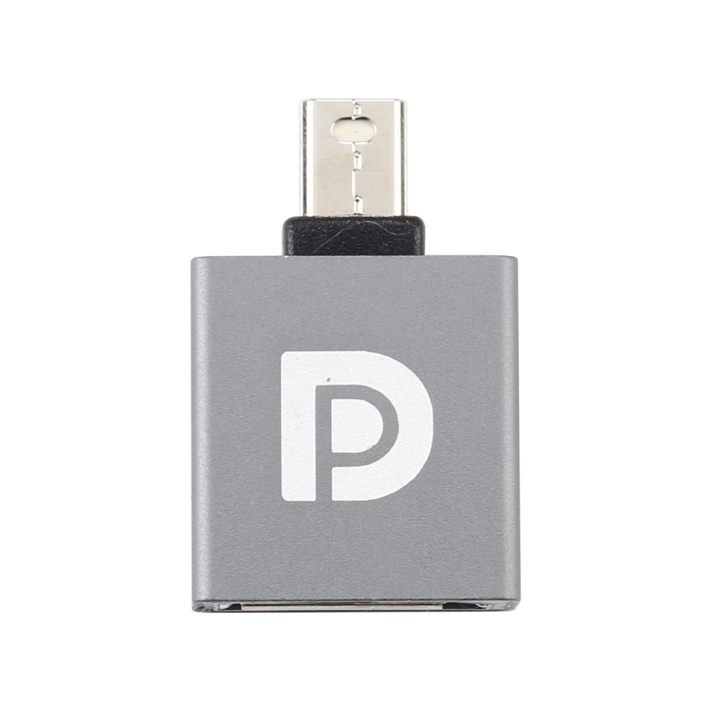  DisplayPort Hona till Mini DisplayPort Hane Adapter Grå