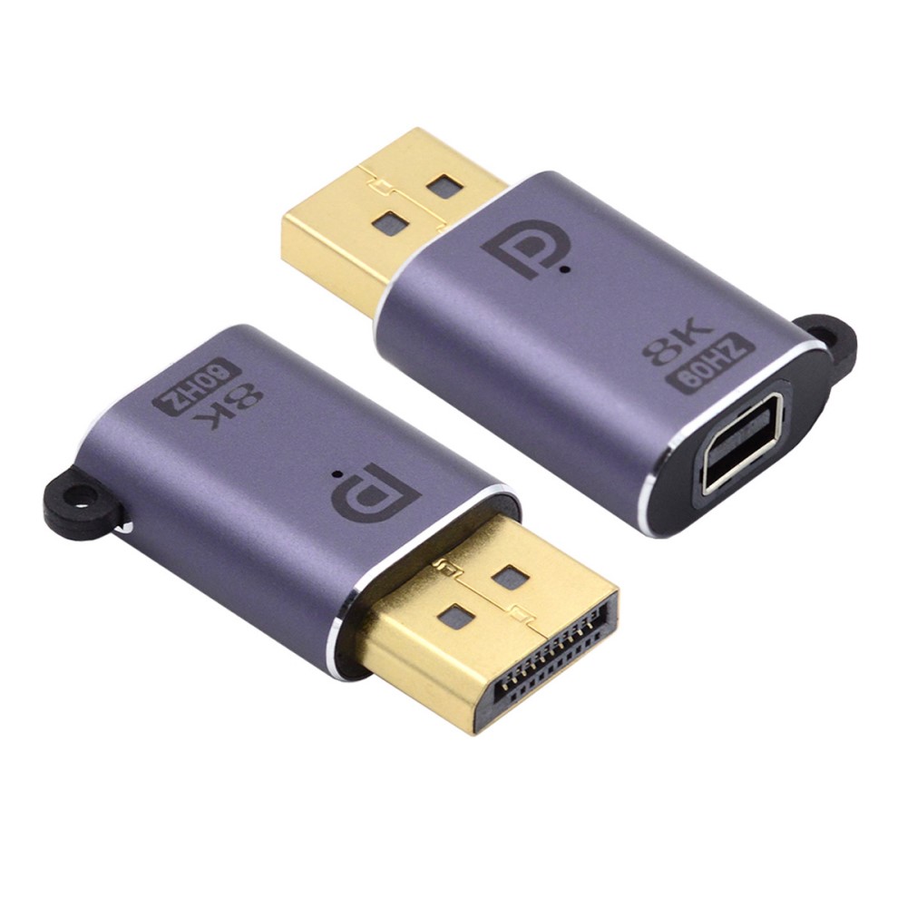  Mini DisplayPort DP till DisplayPort Adapter 8K 60Hz Blå