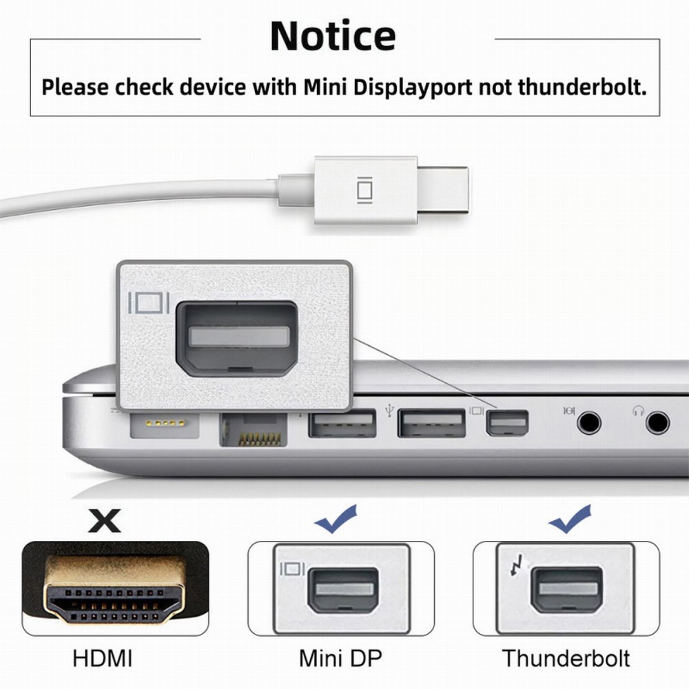  DP DisplayPort till Mini DisplayPort 1.4 Adapter 8K 60Hz Blå