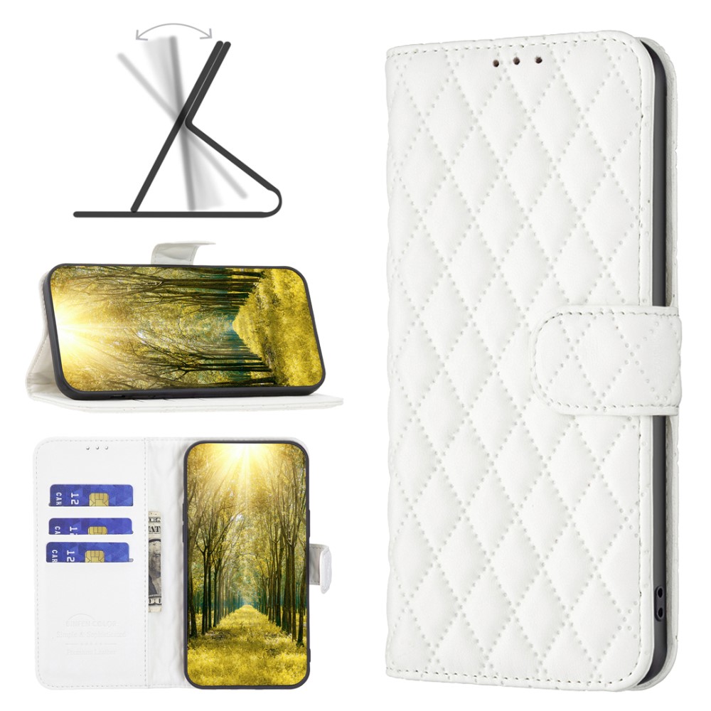 Samsung Galaxy A25 5G Fodral Diamond Läder Vit