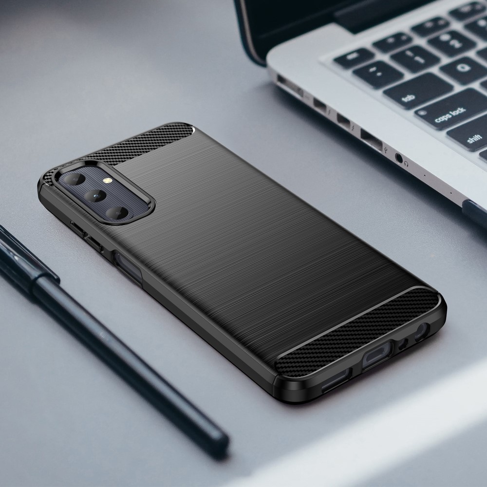  Samsung Galaxy A05s 4G Skal Borstad Stål Textur Svart