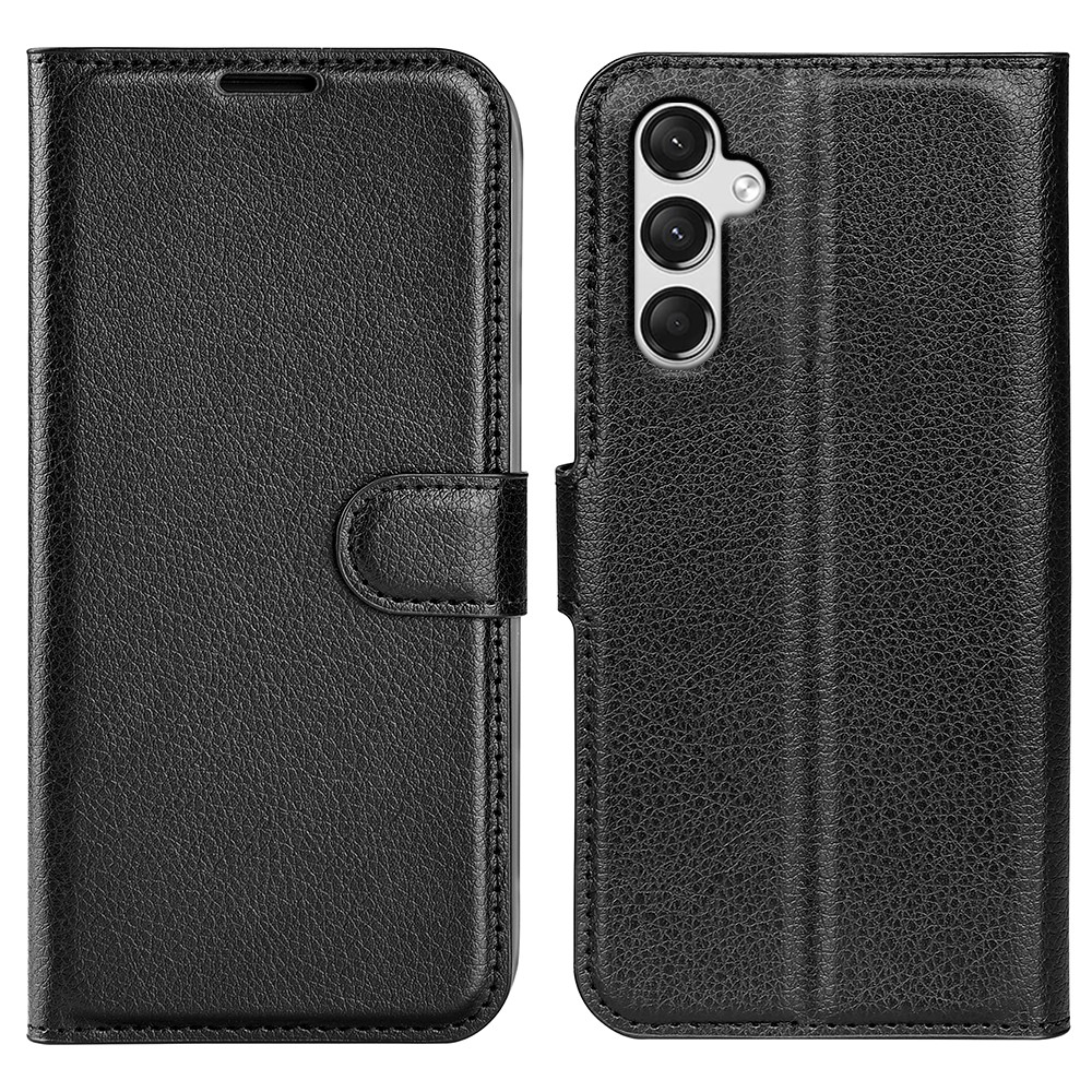  Samsung Galaxy A25 5G Fodral Litchi Läder Svart