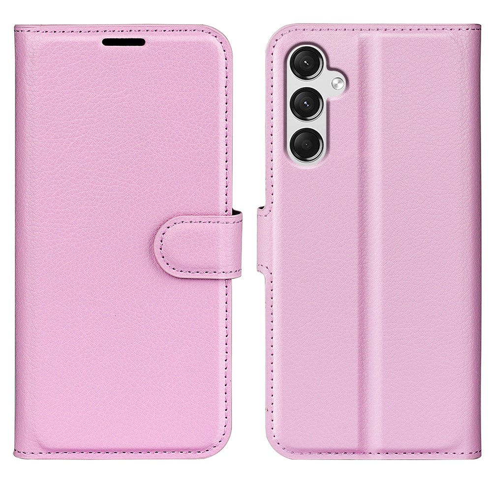  Samsung Galaxy A25 5G Fodral Litchi Läder Ljus Rosa