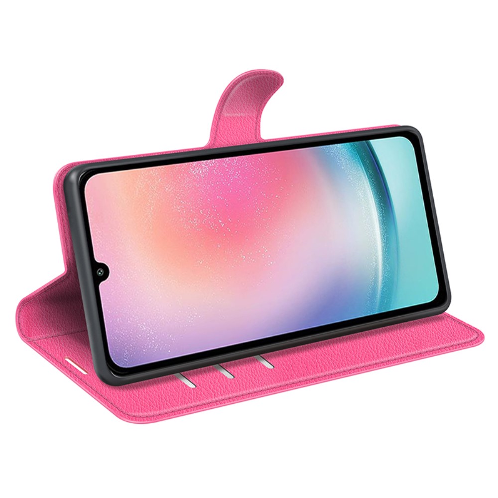  Samsung Galaxy A25 5G Fodral Litchi Läder Rosa