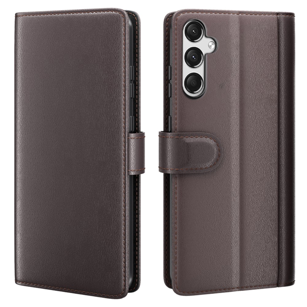  Samsung Galaxy A25 5G Fodral Premium Äkta Läder Brun