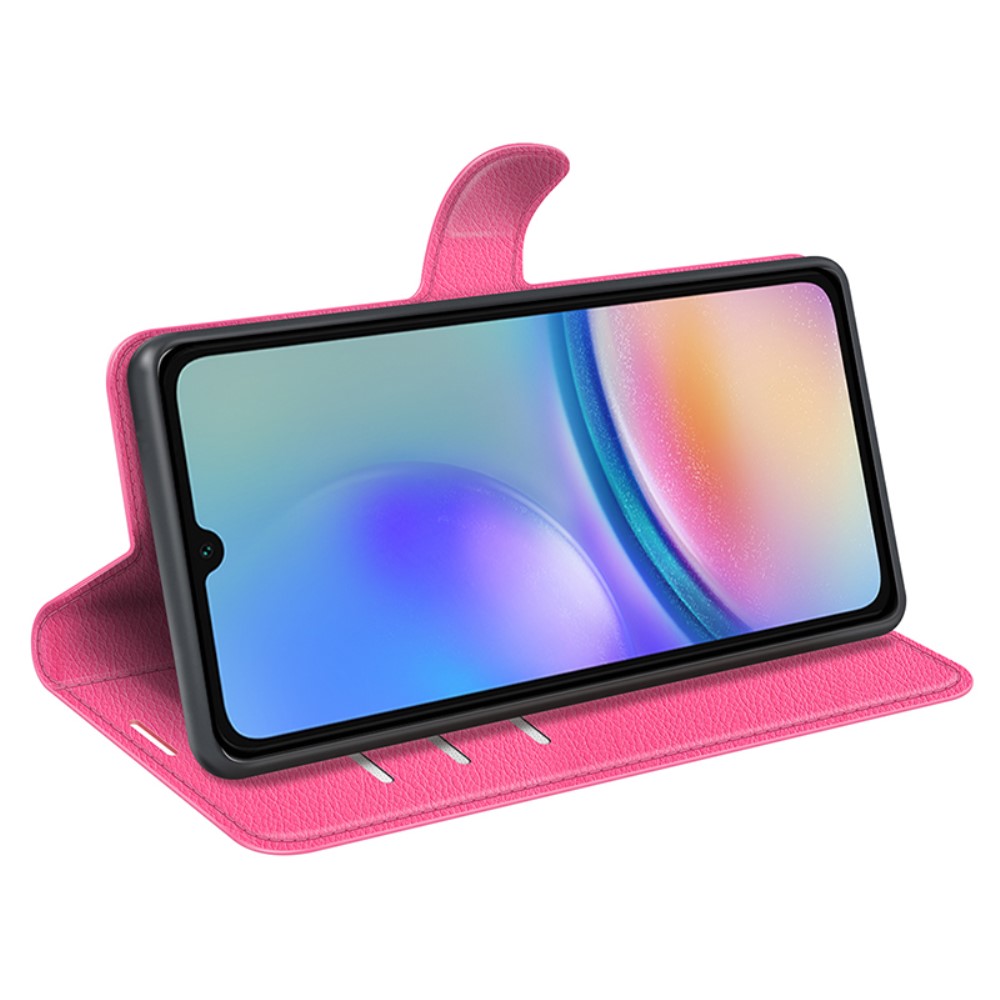  Samsung Galaxy A05s 4G Fodral Litchi Läder Rosa