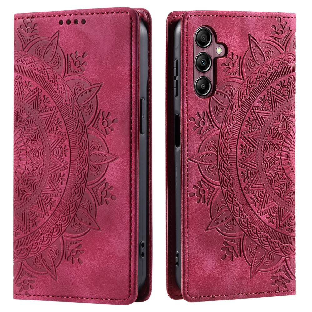  Samsung Galaxy A25 5G Fodral Flip Mandala Läder Rosa