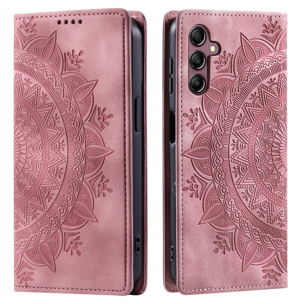  Samsung Galaxy A25 5G Fodral Flip Mandala Läder Roséguld