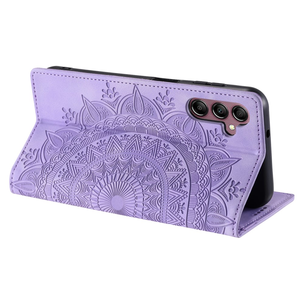  Samsung Galaxy A25 5G Fodral Flip Mandala Läder Lila