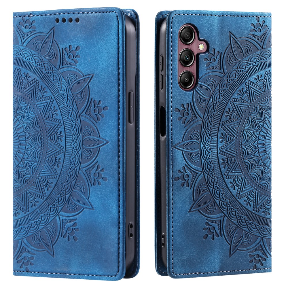  Samsung Galaxy A25 5G Fodral Flip Mandala Läder Blå