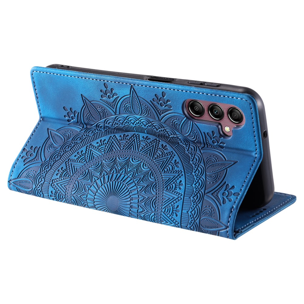  Samsung Galaxy A25 5G Fodral Flip Mandala Läder Blå