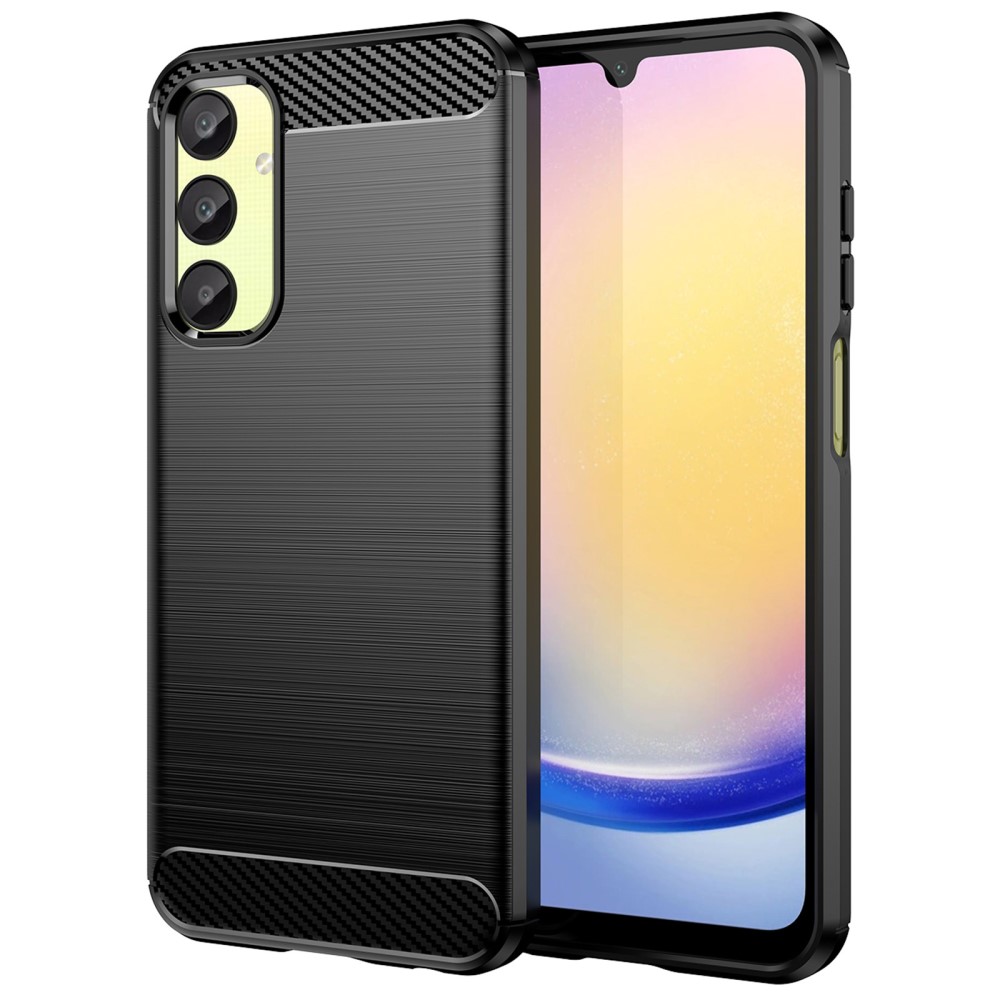  Samsung Galaxy A25 5G Skal Borstad Stål Textur Svart