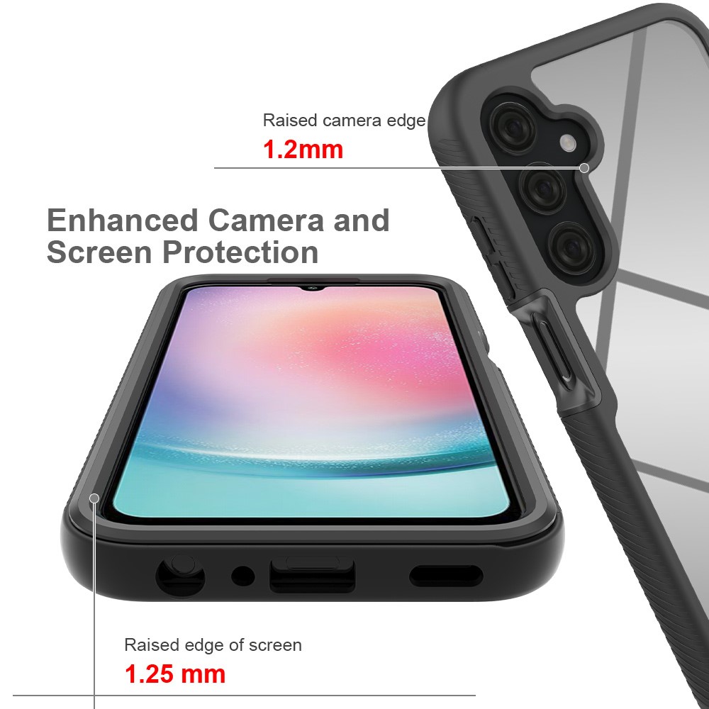  Samsung Galaxy A25 5G 360° Shockproof Hybrid Skal Svart