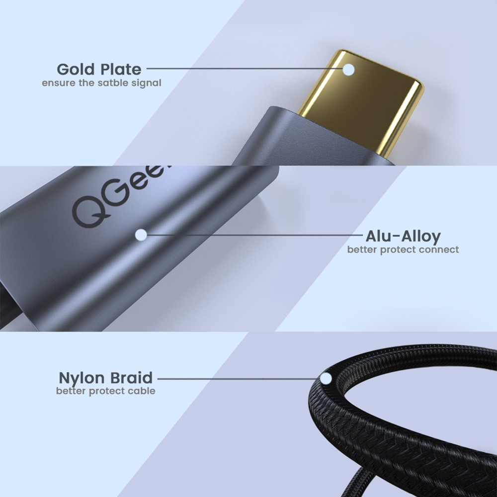  USB-C Thunderbolt3 till DisplayPort Hona Adapter 4K 60Hz Blå
