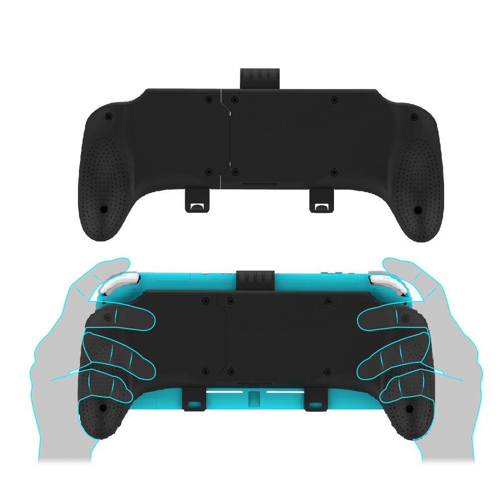 JYS JYS Nintendo Switch/Switch Lite 2in1 Infällbar Skyddsfodral Med Fäste Svart