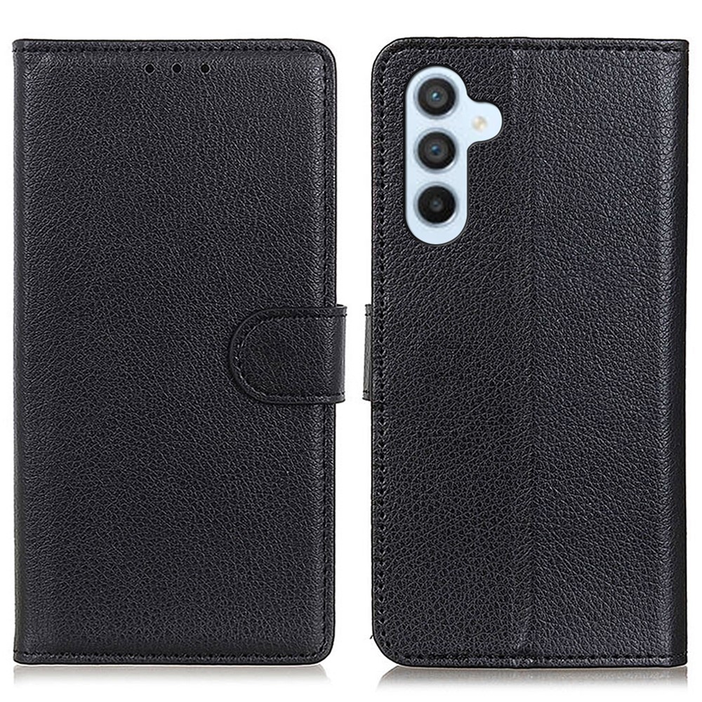  Samsung Galaxy S24 Fodral Läder Litchi Svart