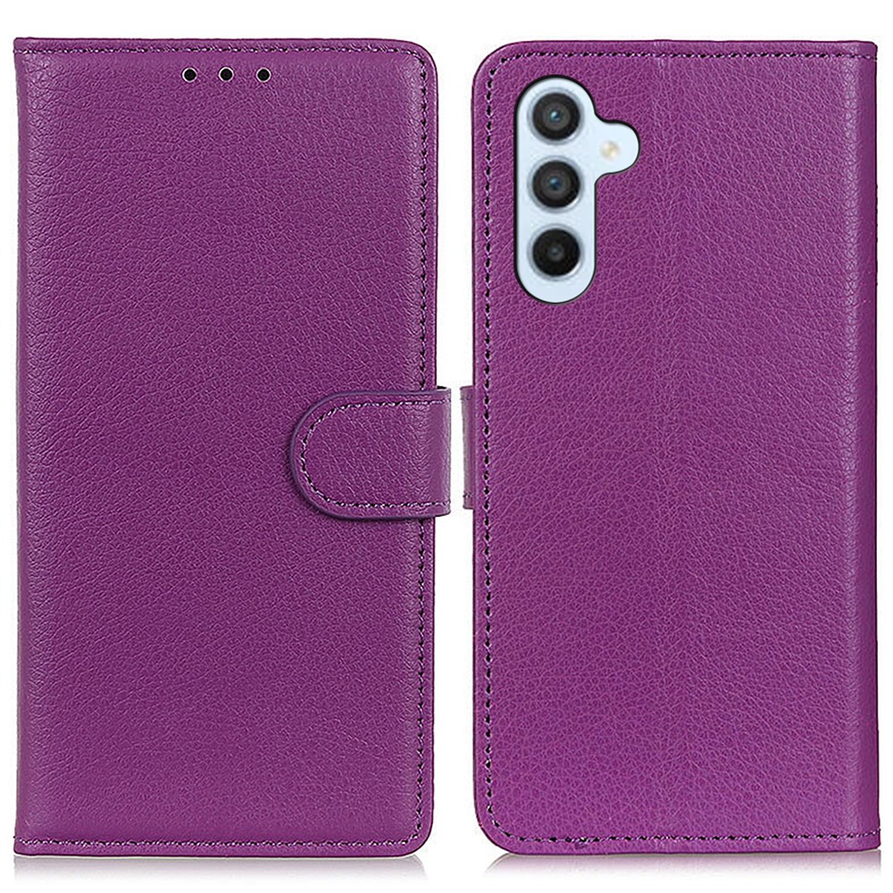  Samsung Galaxy S24 Fodral Läder Litchi Lila
