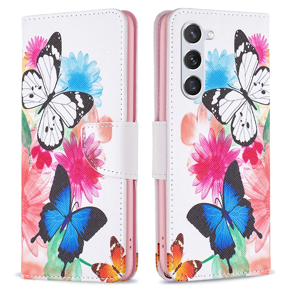  Samsung Galaxy S24 Fodral Med Tryck Två Fjärilar