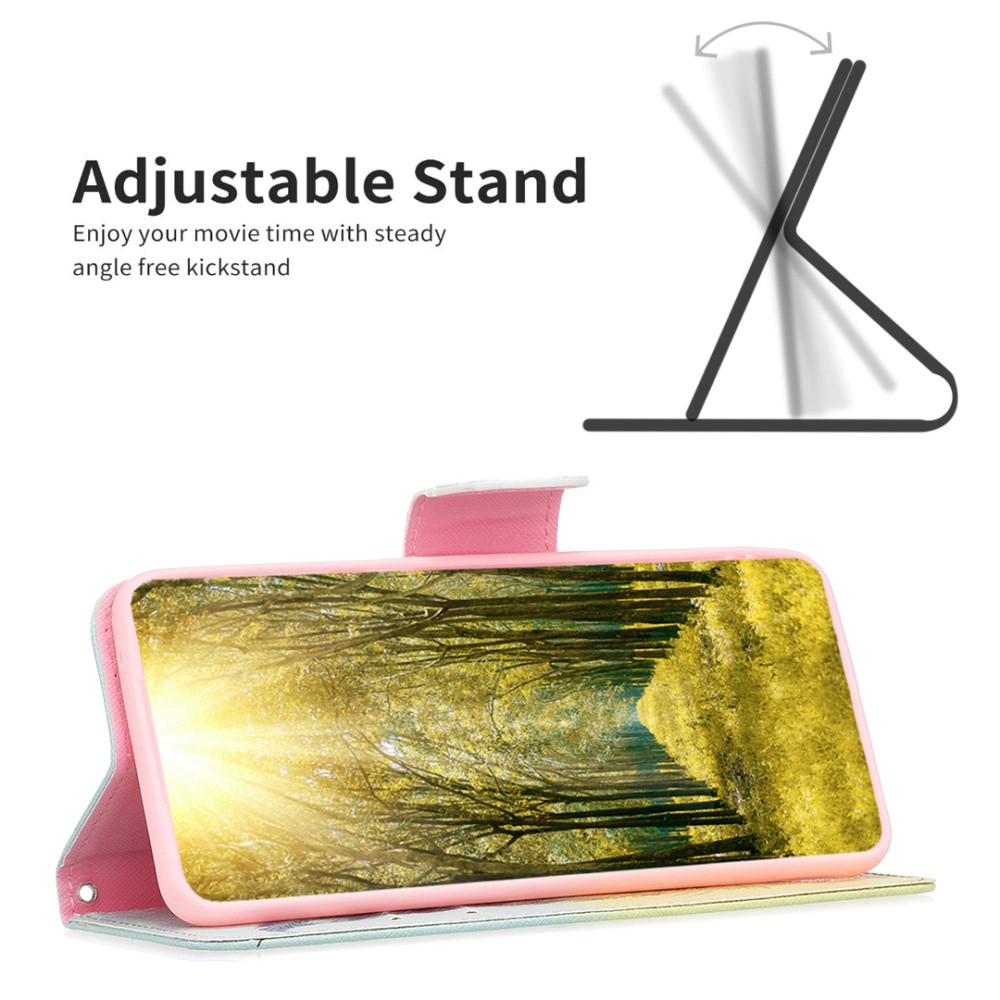  Samsung Galaxy S24 Fodral Med Tryck Fjäder/Fåglar