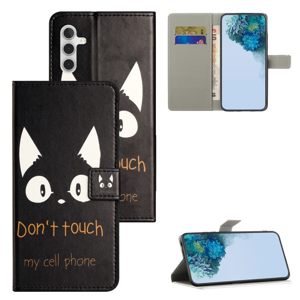  Samsung Galaxy S24 Fodral Med Tryck Dont Touch Katt