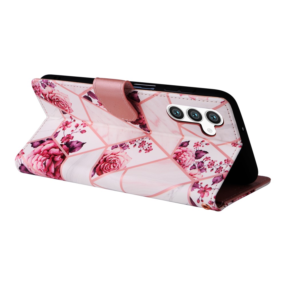  Samsung Galaxy S24 Fodral Marmor Textur Roséguld