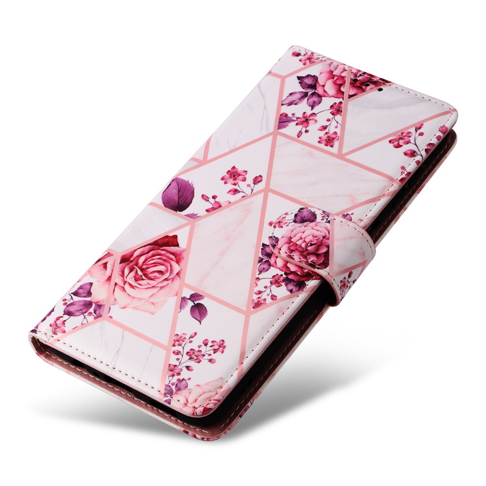  Samsung Galaxy S24 Fodral Marmor Textur Roséguld
